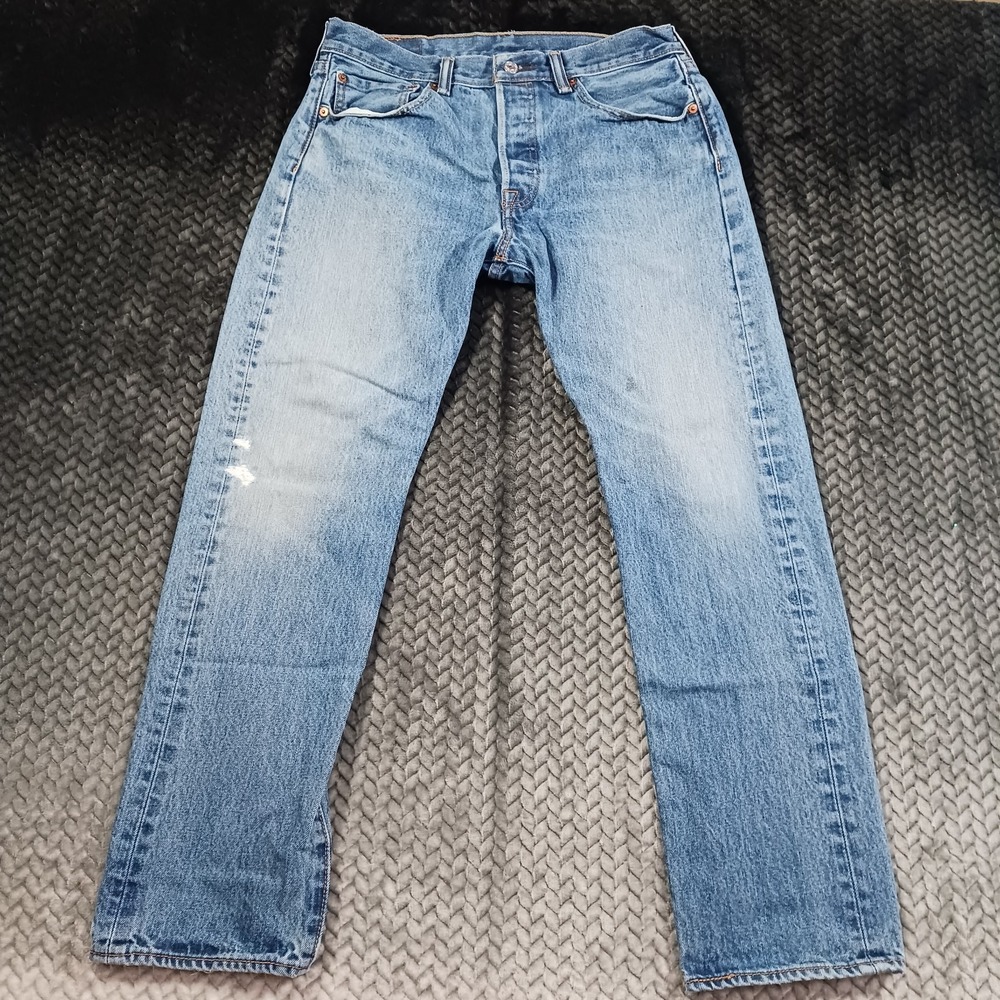 Levi's 501 Jeans Men's 31x30 Blue Cotton Denim Straight Faded Workwear Travel